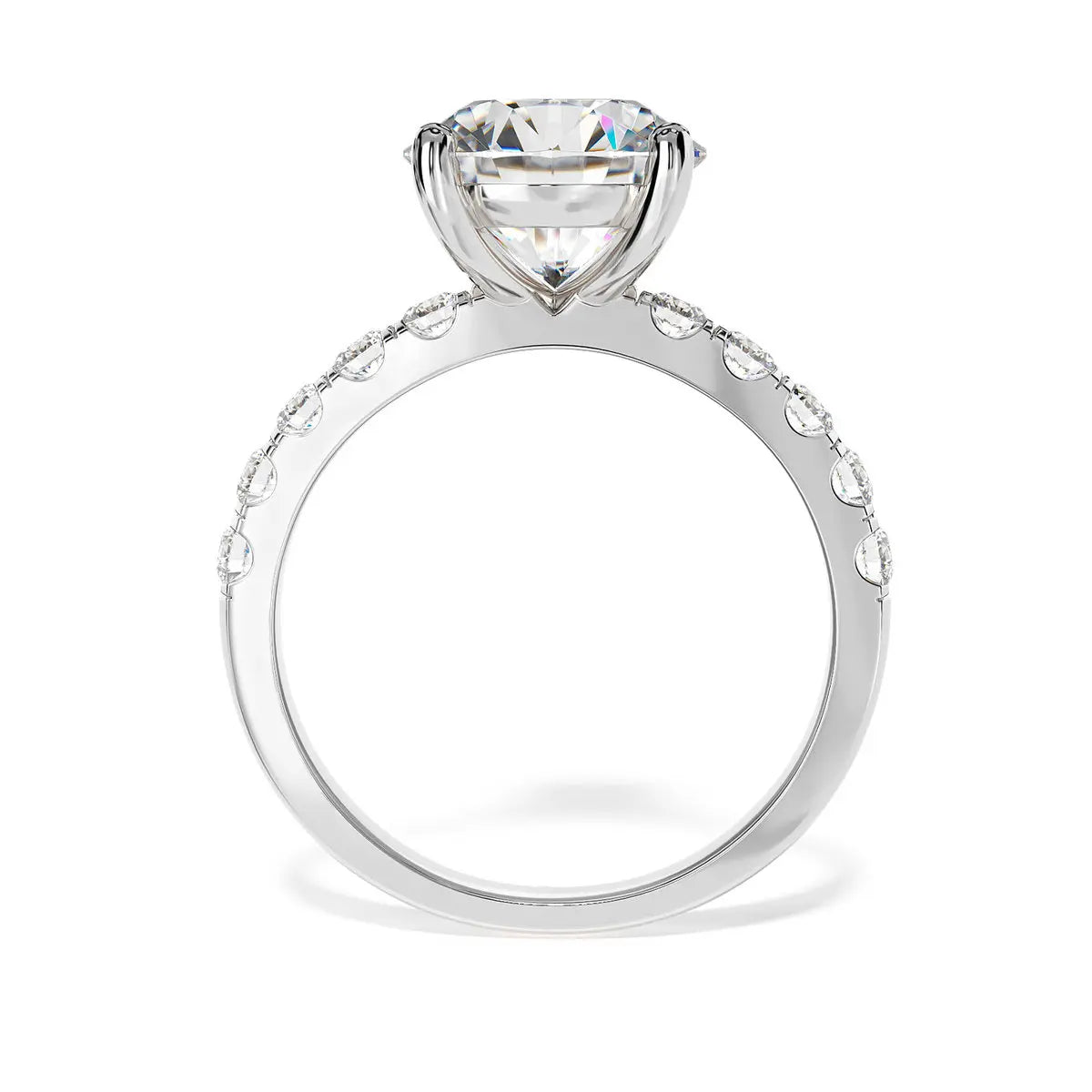 Cerchio Angelo Round Cut Moissanite Ring