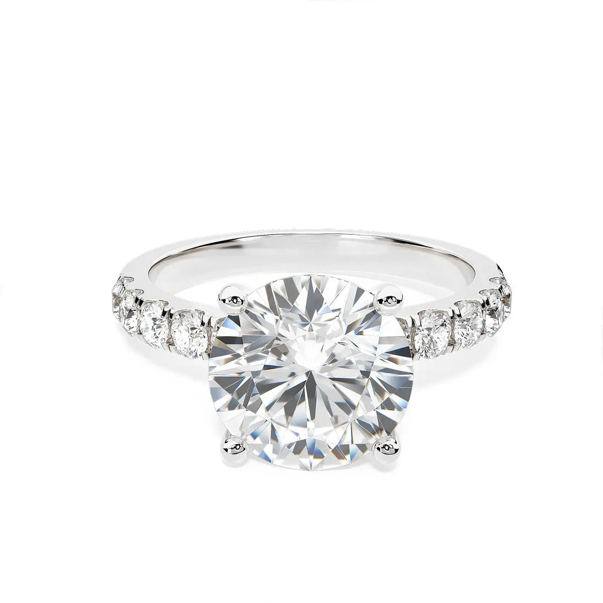 Cerchio Angelo Round Cut Moissanite Ring